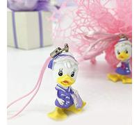 Ingrosso e Risparmio 12 Ciondoli a Forma di paperina con Cappellino in Resina Portachiavi bomboniere, pensierini, Nascita, Compleanno Femmina (con Confezione Panna)