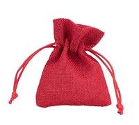 Ingrosso e Risparmio 12 Sacchetti portaconfetti in Iuta Rosso con tiranti Laterali, bomboniere, confettata Laurea Fai da Te Prezzi Bassi (Nessun confezionamento)