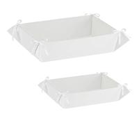 Ingrosso e Risparmio 2 PZ Vassoio Rettangolare in Cartone Bianco 1 Standard e 1 Grande Porta Bomboniere Matrimonio Anniversario Compleanno Cresima Comunione Confettata