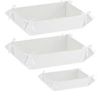 Ingrosso e Risparmio 3 PZ Vassoio Rettangolare in Cartone Bianco 1 Standard e 2 Grande Porta Bomboniere Matrimonio Anniversario Compleanno Cresima Comunione Confettata