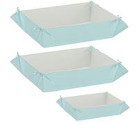 Ingrosso e Risparmio 3 PZ Vassoio Rettangolare in Cartone Celeste 1 Standard e 2 Grande Porta Bomboniere Matrimonio Anniversario Compleanno Cresima Comunione Confettata