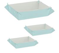 Ingrosso e Risparmio 3 PZ Vassoio Rettangolare in Cartone Celeste 2 Standard e 1 Grande Porta Bomboniere Matrimonio Anniversario Compleanno Cresima Comunione Confettata