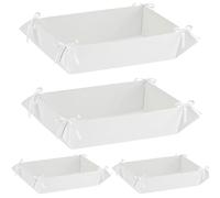Ingrosso e Risparmio 4 PZ Vassoio Rettangolare in Cartone Bianco 2 Standard e 2 Grande Porta Bomboniere Matrimonio Anniversario Compleanno Cresima Comunione Confettata
