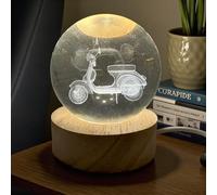 Ingrosso e Risparmio Bomboniera Comunione 1 pz Lampada LED A Sfera in Vetro con Base in Legno con Immagine di Motore Idee Regalo Modulo LED Luce Complete Originali Economiche