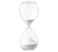 Ingrosso e Risparmio Bomboniera Matrimonio 1 pz Clessidra Decorativa in Vetro con Sabbia di Colore Bianco Timer Minuti Comunione Cresima Compleanno Idea Regalo Casa Ufficio (6 cm - 1 min - Bianco)