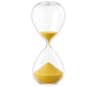 Ingrosso e Risparmio Bomboniera Matrimonio 1 pz Clessidra Decorativa in Vetro con Sabbia di Colore Ocra Timer Minuti Comunione Cresima Compleanno Idea Regalo Casa Ufficio (16 cm - 10 min - Ocra)