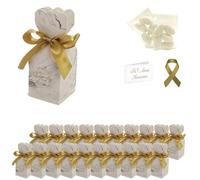 Ingrosso e Risparmio Bomboniere Anniversario Set 10 Scatoline Portaconfetti Scatolina con Decoro Marmo Bigliettini Personalizzabili Bustine Confetti Bianco al CioccolatoNozze 50 Anni Sposi Fai da Te