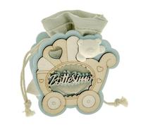 Ingrosso e Risparmio Bomboniere Battasimo 12 pz Scatolina Portaconfetti Carrozzina Celeste con Orsetto Gessetto e Scritta Battesimo Confettata Segnaposto Bambino Battesimo Maschio Maschietto