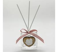 Ingrosso e Risparmio Bomboniere Battesimo 6PZ Diffusore Essenza con Cuoricino Che Comunione Racchiude La Sacra Famiglia Idee Regalo Complete Originali Economiche