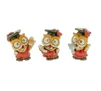 Ingrosso e Risparmio Bomboniere Laurea 12 pz Statuine Gufetto Laureato con Mappamondo Penna Libro Evento Tocco Pergamena Segnaposto Fai da Te Rosso Confettata Economiche