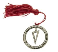 Ingrosso e Risparmio Bomboniere Laurea Architettura 12PZ Ciondolo Tondo con Simbolo Squadra con Parole incise Laurea Maschio Femmina con Nappina Rossa