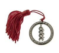 Ingrosso e Risparmio Bomboniere Laurea Biologia 12PZ Ciondolo Tondo con Simbolo Dna Maschio Femmina con Nappina Rossa