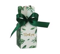 Ingrosso e Risparmio Bomboniere Matrimonio 20 pz. Scatoline Portaconfetti con Decoro Piante e Scritta Thank You Nastro Incluso Portaconfetti Segnaposto Nozze Confettata Traguardo Sposi Fai da Te