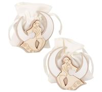 Ingrosso e Risparmio Bomboniere Matrimonio 6 pz Scatolina Portaconfetti Luna con Sposi Abbracciati in Legno Coppia Sposi Confettata Segnaposto Matrimonio Nozze