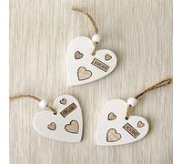 Ingrosso e Risparmio Kit 12 Appedini a Cuore con Scritta Amore, Sogni e Gioia, confettata Matrimonio, Decorazioni bomboniere, segnaposto.