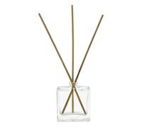 Ingrosso e Risparmio Set Bottigliette Profumatore Vetro 12PZ Vuote con Bastoncini Legno per Profumatore Ambiente Diffusori di Oli Essenziali Casa Bagno Salotto Arredo Decorative (MOD. Quadrato)