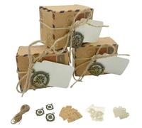 Ingrosso e Risparmio Set Pacco Vintage 20PZ Scatolina Valigetta Pacco Portaconfetti con Spago e Bussola in Bronzo 20 Bustine Confetti Bianchi 20 Tag Personalizzabili Gadget 18 Anni Compleanno