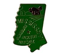 Ingrosso Lotto Di 50 Mississippi Smalto Stato Mappa Cappello Risvolto Pin (Ace -