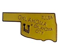 Ingrosso Lotto Di 50 Oklahoma Smalto Stato Mappa Cappello Risvolto Pin (Ace -