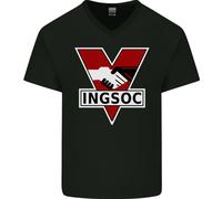 Ingsoc George Orwell Inglese Socialismo 1994 Uomo Scollo A V Cotone T-Shirt
