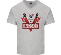 Ingsoc George Orwell Inglese Socialismo 1994 Uomo Scollo A V T-Shirt