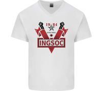 Ingsoc George Orwell Inglese Socialismo 1994 Uomo Scollo A V T-Shirt