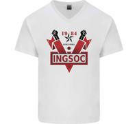 INGSOC George Orwell Socialismo Inglese 1994 Maglietta In Cotone A V Per Uomo