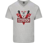 INGSOC George Orwell Socialismo Inglese 1994 Maglietta In Cotone A V Per Uomo