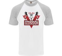 INGSOC George Orwell Socialismo Inglese 1994 Maglietta S/S Da Baseball Uomo