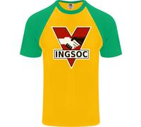 INGSOC George Orwell Socialismo Inglese 1994 Maglietta S/S Da Baseball Uomo