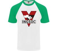 INGSOC George Orwell Socialismo Inglese 1994 Maglietta S/S Da Baseball Uomo