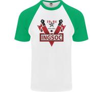 INGSOC George Orwell Socialismo Inglese 1994 Maglietta S/S Da Baseball Uomo