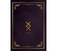 Inguz A5 Vintage Blank Notebook, Sketch book, Diary, 200pages. For women and men who are fascinated by runic languages