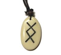Ingwuz Rune - Ciondolo in osso (bianco) | Ingwaz,Enguz, Iggus, Ingvarr, zenzero, rune, gioielli runici, osso