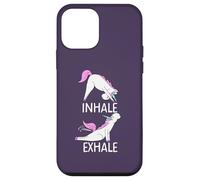 INHALE EXHALE Unicorn Yoga Divertente Farting Meme Custodia per iPhone 12 mini