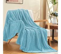 inhand Coperta blu in pile per divano, super morbida, accogliente, per adulti, leggera, pelosa, per divano, letto, ufficio, calda coperta in peluche per tutte le stagioni, 127 x 152 cm