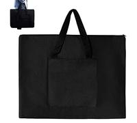 INHEMI Borsa da tavola da disegno A2, impermeabile, per disegno, pittura, schizzo, borsa portafogli per trasporto e protezione per schienali, grande formato, 25,8 x 21,1", nero, nero, nero, 25,8 x