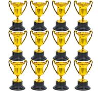 INHEMING 12 PCS Oro Premio Mini Coppa del Trofeo,Mini Plastica Trofei,Trofei Gold Award, Coppe per Piccoli trofei in plastica Dorata per Feste, Celebrazioni Sportive