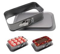 inheming Stampo apribile rettangolare,teglia tiramisù rivestimento antiaderente,24 x 14 cm, teglia rettangolare per torte, cheesecake, mousse