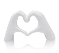 inheming Statua a forma di gesto, Statua a Forma di Dito d'Amore in Oro in Resina, Statue a forma di cuore con gesti delle mani per soggiorno, ufficio, libreria