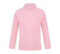 inhzoy Intimo Termico per Bambina Maglietta Maniche Lunghe Tinta Unita Thermal T-Shirt Camicia Top Sportivo da Danza Classica Ginnastica Abbigliamento Casual Maglia Termiche Rosa E 3-4 Anni