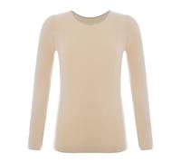 inhzoy Intimo Termico per Bambina Maglietta Maniche Lunghe Tinta Unita Thermal T-Shirt Camicia Top Sportivo da Danza Classica Ginnastica Abbigliamento Casual Maglia Termiche Nudo A 4-6 Anni