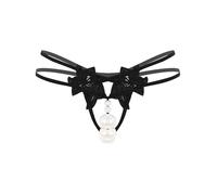 inhzoy Mini Perizoma Donna String Bikini Tanga Thong Hot Curvy G-String Jockstrap Erotico Slip da Donna a Vita Bassa Mutande Mutandine con Perle Finte Underpants Tipo B M