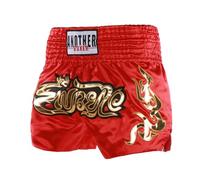 inhzoy Pantaloncino Boxe Unisex - Bambini e Ragazzi Training Kick-Thai Shorts Trunks Pantaloncini Muay Thai Kickboxing MMA Arti Marziali Pantaloni Corti da Combattimento Rosso 13-14 Anni