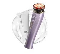 INIA Dispositivo facciale 3 in 1 Flare Microcurrent per terapia a luce rossa per viso e collo, massaggiatore con calore e vibrazione, per la cura della pelle gonfiore, rassodante, levigante
