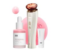 INIA Flare - Dispositivo viso microcorrente 3 in 1, terapia a luce rossa, massaggiatore per viso e collo, con calore e vibrazioni, per la cura della pelle gonfiore, rassodante, levigante