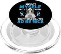 Iniettare il diabete divertente diabetico di tipo 1 dell'amante dei gatti T1D dell'insulina PopSockets PopGrip per MagSafe