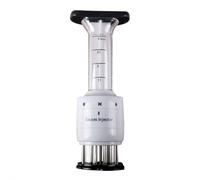 Iniettore 2 in 1 per carne e marinata, in acciaio inox, con ago ul-tra, strumento professionale da cucina per carne di manzo, pollo, maiale