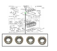 Iniettore di Carburante Rocker Top Guarnizioni X 4 per Toyota Hilux MK6 2.5TD /