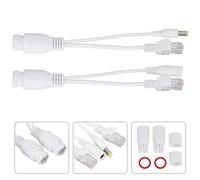 Iniettore di Cavi Passivi Adattatore Iniettore Impermeabile a 12 V Potenza su Ethernet per Fotocamere IP Punti di Accesso Wireless e Dispositivi Non Poe (BLACK) (WHITE)